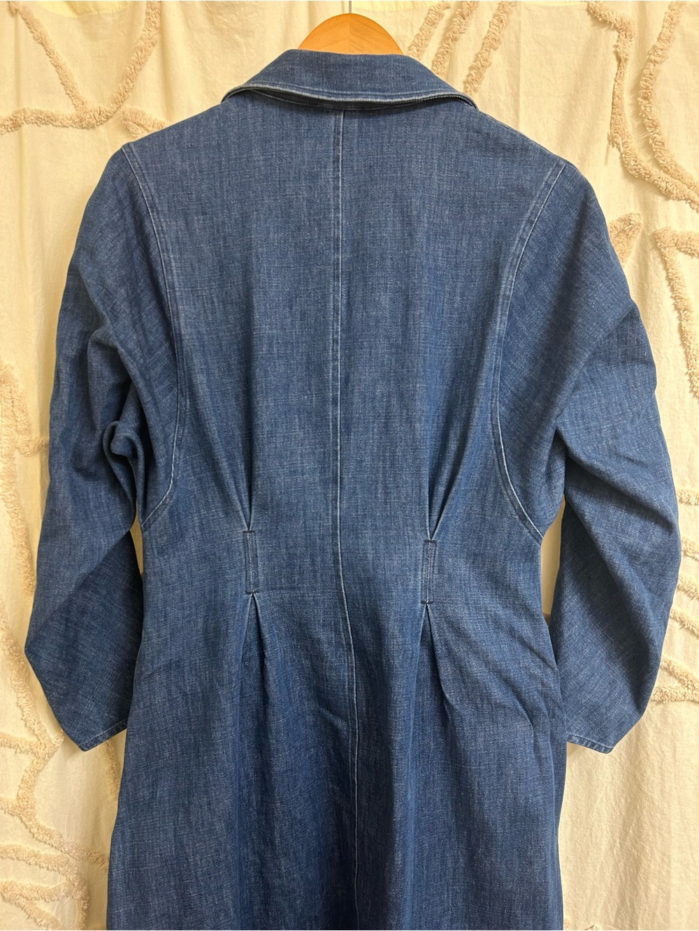 COS Half-Zip Denim Long Sleeve Mini Dress Size 8 - Picture 13 of 16